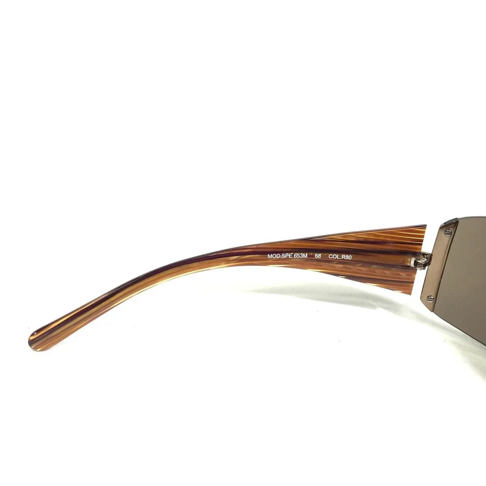 La Perla Sunglasses MOD.SPE 653M COL.R80 Brown Wood Grain Frames w Brown Lenses